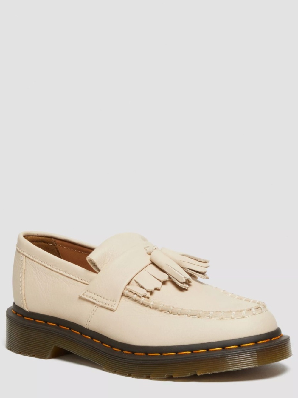 NWOT Dr.Martens Adrian Virginia Leather Tassel Loafers in Parchment Beige Sz 10 - Picture 9 of 9